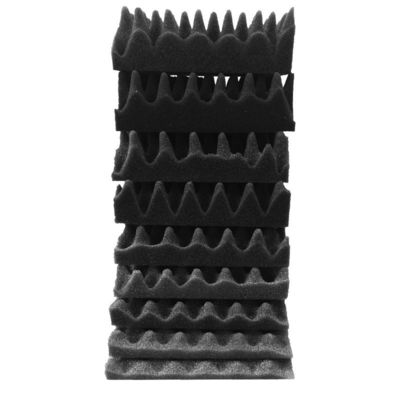 Algodão de isolamento acústico retardador de chamas preto para estilo de design de edifícios de escritórios modernos