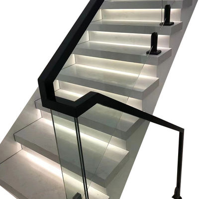 Barranco de vidro de estilo de design moderno para segurança interna em escadas de apartamentos