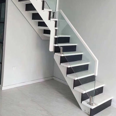 Barranco de vidro de estilo de design moderno para segurança interna em escadas de apartamentos