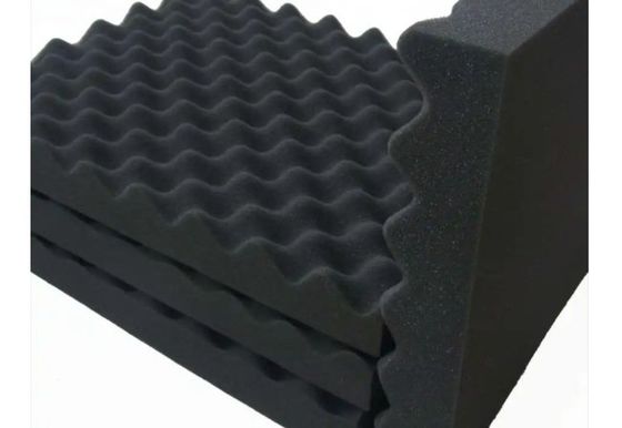 Painel acústico de fibras de poliéster à prova de som, branco e preto, para absorção de som no escritório