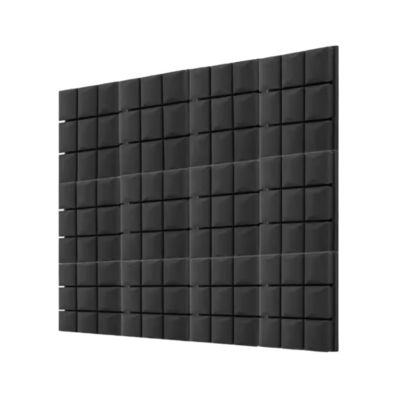 Painel de espuma acústica de redução de ruído preto para isolamento sonoro de design moderno algodão