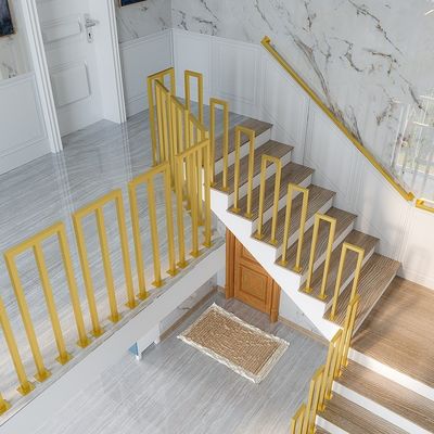 Manobras de aço inoxidável para decoração de escadas interiores para fixação de paredes em apartamentos