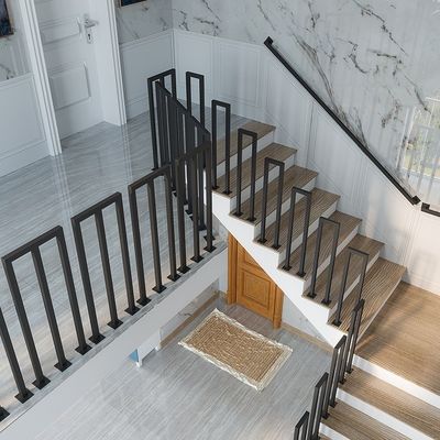 Manobras de aço inoxidável para decoração de escadas interiores para fixação de paredes em apartamentos