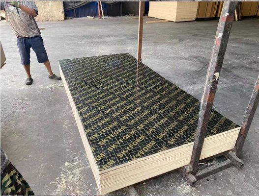 12 mm Filme de madeira compensada para construção Placa de veneer Material de superfície Placa de melamina