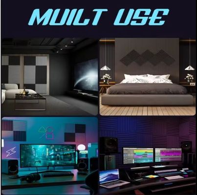 Painéis de espuma acústica de trinco de alta densidade de design moderno para isolamento acústico