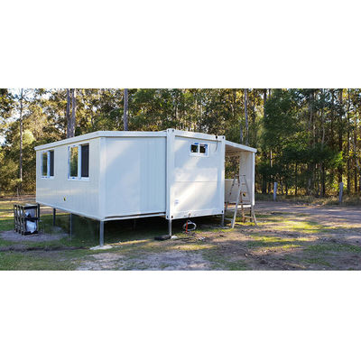 Container de embalagem plana exterior Casa pré-fabricada de painel de sanduíche de aço leve Casa modular