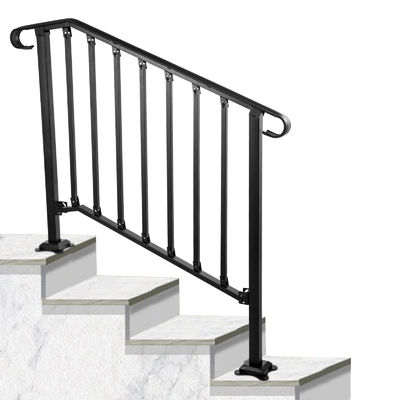 Escalão interior elegante Corrimão de ferro de subir Balustradas de piso Balcão Corrimão de aço