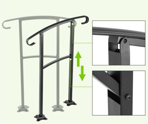 Escalão de aço popular para balustradas de balcão de apartamentos modernos