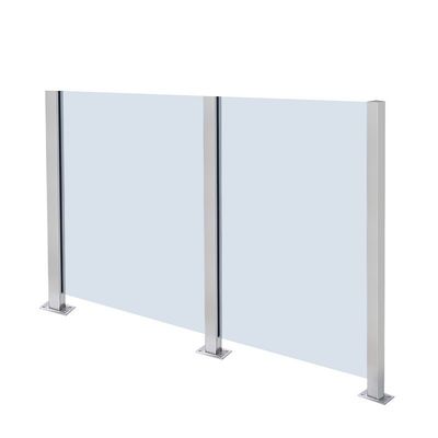 Parede montada estilo moderno aço inoxidável 304 vedação de vidro para escada balcão guincho