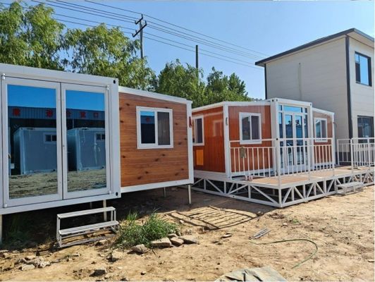 Casa pré-fabricada de 20 pés Container Camping Casa de contêiner expansível com estilo de design chinês