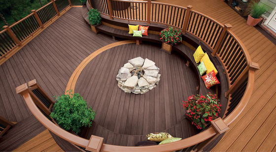 Chineses 18mm Moderno Design de madeira-plástico pisos misturados para o exterior em material à prova d'água