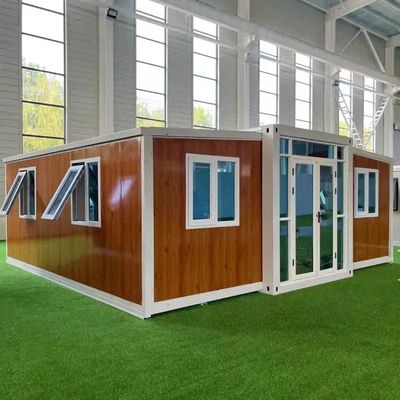 Estrutura de aço luxo 2 dormitórios pré-fabricado casa de contêineres para escritório e dormitório