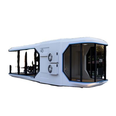 Cabine pré-fabricada solar móvel de estilo de design pós-moderno para experiência de acampamento de luxo