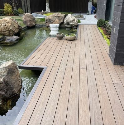 150*25mm WPC Decking FIRST-CLASS Grade Hardwood Composite Flooring para Terraço ao Ar Livre
