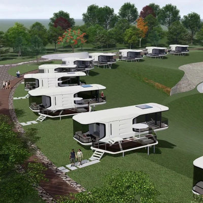 Casas de contêineres cápsula móvel de escritório personalizável pod para trabalho ao ar livre e hotéis