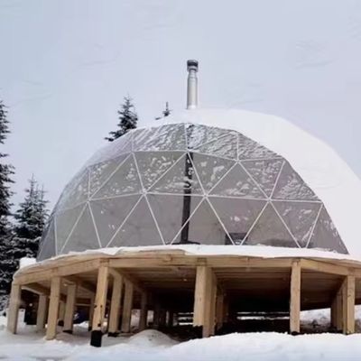 Casa de fazenda ao ar livre tenda Glamping Round Dome com cor personalizada casa de luxo casa de banho